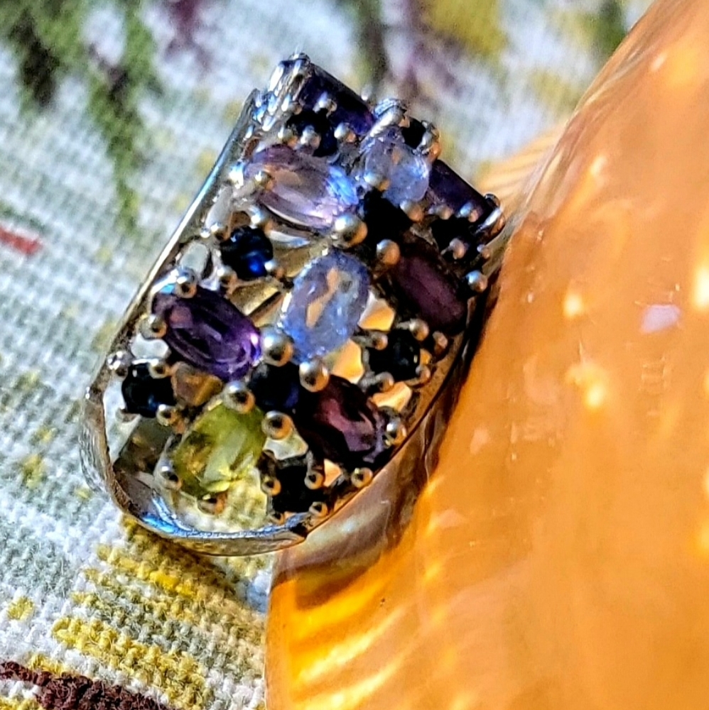 COPY - 🦚  SS Multi-Gemstone Ring - Picture 7 of 16